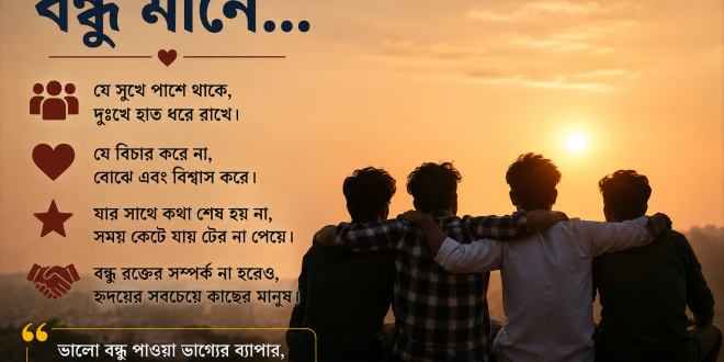 bondhu niye caption